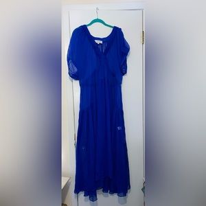 La Ligne Cobalt Blue Constance Maxi Dress